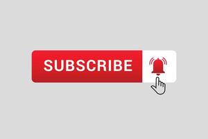 subscribe design with hand symbol vector