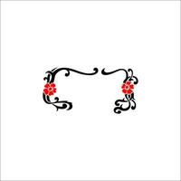 Flower Frame Decoration with white background vector