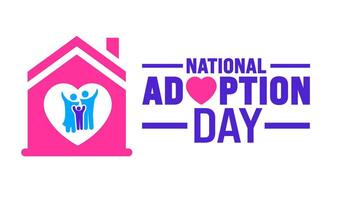 World Adoption Day background or banner design template vector