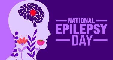 National Epilepsy Day background or banner design template vector