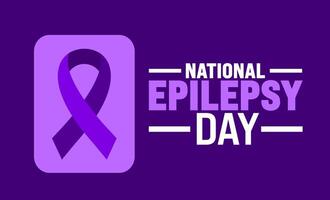 National Epilepsy Day background or banner design template vector