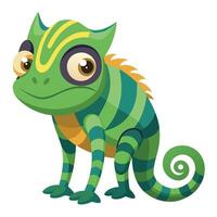 Vibrant and Colorful Chameleon Illustration for Unique Design Projects vector