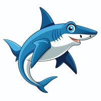Hammerhead Shark Art Featuring Distinctive Head Shape and Oceanic Elegance for Graphic Design vector
