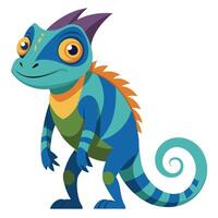 Chameleon Design with Unique Features and Colorful Details for Creative Projects vector