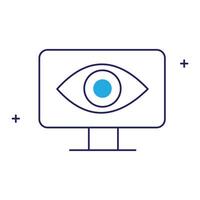 Neural Networks and Computer Vision Icon Design, machine learning, image recognition, AI vision, artificial intelligence vector
