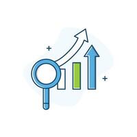 Predictive Demand Forecasting Icon Design vector