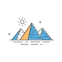 Giza Pyramid Icon Design vector