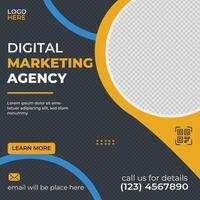 Creative social media poster design for digital marketing agency vector