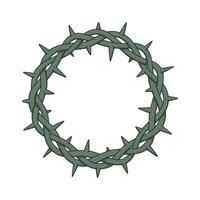 Branch with thorns in the shape of a circle vector