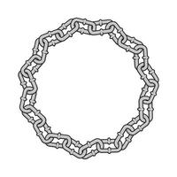 Chain in shape of a circle vector