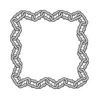 Metal chain in shape of a square vector