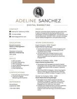 Professional Digital Marketing Resume template