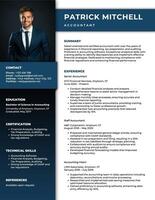 Modern Black and Navy CV Resume template