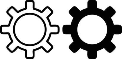 Setting silhouette icon line art vector