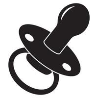 Pacifier editable stroke outline icon isolated on white background flat illustration. vector