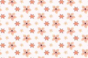 A pattern with orange flowers on a white background vector