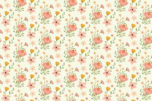 A pattern with flowers on it vector