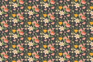 A pattern with flowers on it vector