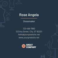 Dress Maker Business Card template