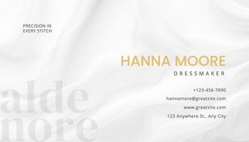 Blue White Minimalist Tailor Shop Business Card template