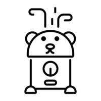 A linear icon of baby humidifier vector