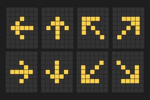 LED digital board Electronic style display information scoreboard with arrow direction, Signages,Information Panels, Sports, Games, Data Boards, vector