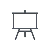 a white board with a black outline vector