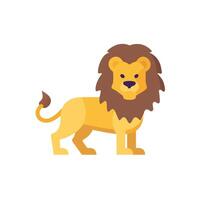 Lion standing on white background illustration vector