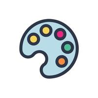 a colorful palette with paint on it vector