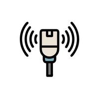 a wireless device with a microphone icon vector