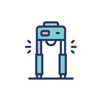 a machine with a light on it vector