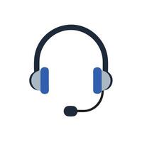 a headset icon on a white background vector
