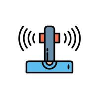 a wireless device with a microphone and a speaker vector