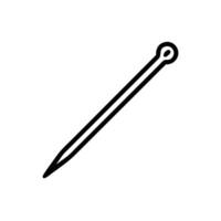 a pin is shown in a line drawing vector