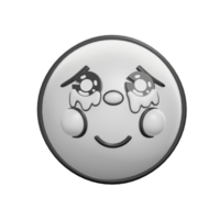 Retro 3D Emoticon With Tears Expression png