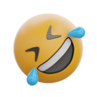 Rolling On The Floor Laughing Emoji 3D Render png