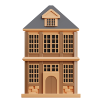 3D Traditional Dutch House Model Netherlands png