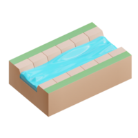 3D Dutch Canal Simulation Model png