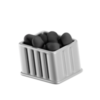 3D Train Coal Container Illustration png