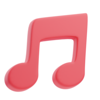3D Music Note Icon For Entertainment png