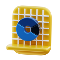 3D Business Analytics Visualization Pie Chart png