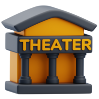 3D Theater Icon for Entertainment Usage png