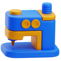 3D Colorful Sewing Machine Model png