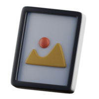 3D Digital Photo Frame Design Artwork png