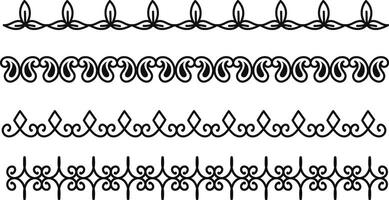 Border sets of leaf boho style collection vector