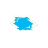 a vibrant blue brushstroke in a dynamic, abstract shape at the center. vector