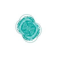 an abstract design composed of overlapping circular shapes in varying shades of teal. vector