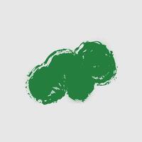 a cluster of three overlapping circular brushstrokes in a vibrant green color. vector