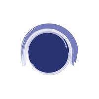 a circular design with a deep navy blue center, surrounded by a brushstroke effect in a lighter lavender color. vector