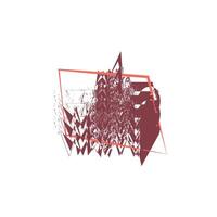 an abstract composition with a chaotic arrangement of shapes and lines. vector